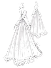 Boho Wedding Dresses A Line Deep V Neck Lace Chiffon Beach Bridal Gowns