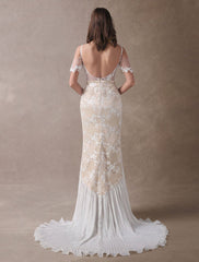 Boho Wedding Dresses Champagne Lace Beach Bridal Dress Mermaid V Neck Backless Beaded Summer Wedding Gowns Exclusive