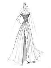 Off The Shoulder Boho Wedding Dresses Lace Short Sleeve Split Front Bridal Dress With Train