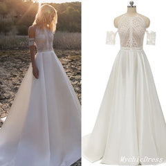 Hot Lace Boho Casual Wedding Dresses 2024 Beach Off Shoulder Bridal Wear