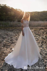 Hot Lace Boho Casual Wedding Dresses 2024 Beach Off Shoulder Bridal Wear