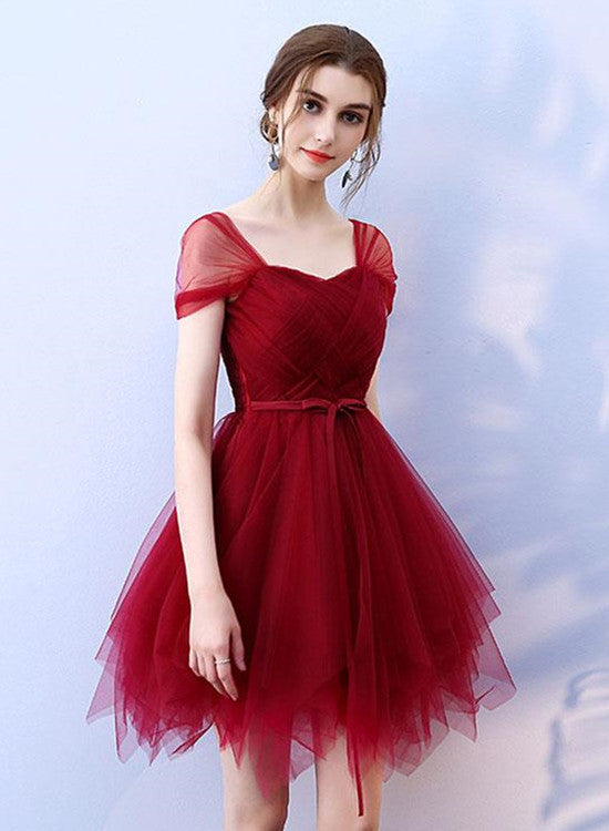 Lovely Tulle Short Party Dresses, Cute Mini Dresses, Tulle Short Women Dresses for Sale