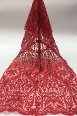 Burgundy Deep V-Neck Long Sleeve Mermaid Prom Dress With Sequins