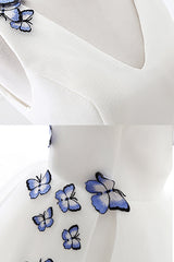Butterfly Appliques Short Homecoming Dress