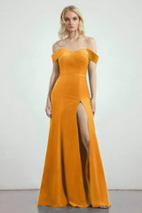 Trumpet-Mermaid Sweep-Brush Train Bridesmaid Dress Formal Dresses CB0271PS