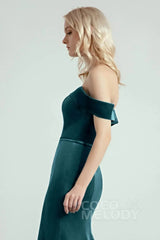 Trumpet-Mermaid Sweep-Brush Train Bridesmaid Dress Formal Dresses CB0271PS