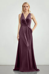 A-Line Sweep-Brush Train Bridesmaid Dress Formal Dresses CB0276