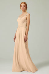 A-Line Floor Length Chiffon Bridesmaid Dress CB0316