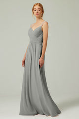 A-Line Floor Length Chiffon Bridesmaid Dress CB0316