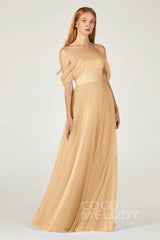 A-Line Floor Length Tulle Bridesmaid Dress CB0382