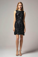 A-Line Short-Mini Sequined Dress CB0403