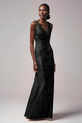 Sheath-Column Floor Length Sequined Dress CB0404