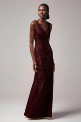 Sheath-Column Floor Length Sequined Dress CB0404