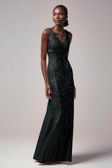 Sheath-Column Floor Length Sequined Dress CB0404