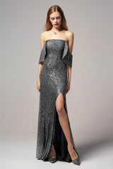 Sheath-Column Floor Length Sequined Dress CB0405