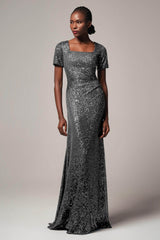 Sheath-Column Floor Length Sequined Dress CB0409