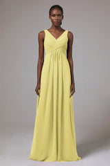 A-Line Floor Length Chiffon Bridesmaid Dress Formal Dresses CB0411