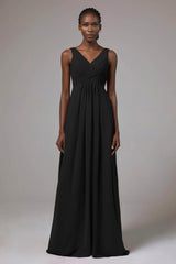 A-Line Floor Length Chiffon Bridesmaid Dress Formal Dresses CB0411