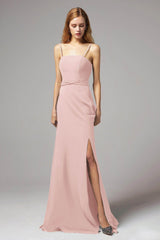 A-Line Floor Length Chiffon Bridesmaid Dress CB0414