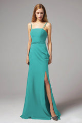 A-Line Floor Length Chiffon Bridesmaid Dress CB0414