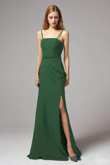 A-Line Floor Length Chiffon Bridesmaid Dress CB0414