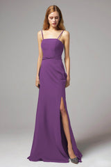 A-Line Floor Length Chiffon Bridesmaid Dress CB0414