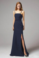 A-Line Floor Length Chiffon Bridesmaid Dress CB0414