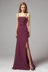 A-Line Floor Length Chiffon Bridesmaid Dress CB0414