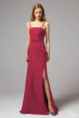 A-Line Floor Length Chiffon Bridesmaid Dress CB0414