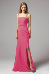 A-Line Floor Length Chiffon Bridesmaid Dress CB0414