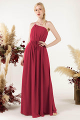 A-Line Floor Length Chiffon Bridesmaid Dress CB0462