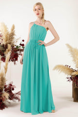 A-Line Floor Length Chiffon Bridesmaid Dress CB0462