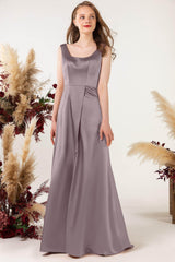 Sheath Sweep Luxe Satin Bridesmaid Dress Formal Dresses CB0496