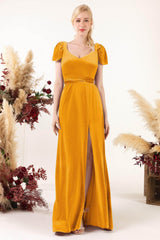 Sheath-Column Floor Length Velvet Bridesmaid Dress Formal Dresses CB0528