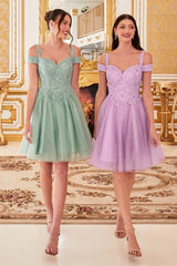 Cinderella Divine CD0132 Short Prom Formal Homecoming Dress