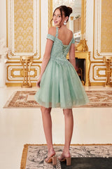 Cinderella Divine CD0132 Short Prom Formal Homecoming Dress