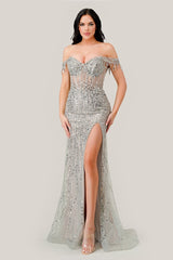 Cinderella Divine CD0203 Off Shoulder Formal Corset Dress