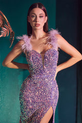 Cinderella Divine CD248 Long Prom Formal Sequins Dress