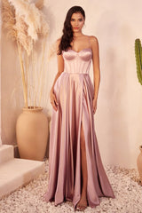 Cinderella Divine CD337 A Line Prom Long Dress