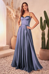 Cinderella Divine CD337 A Line Prom Long Dress