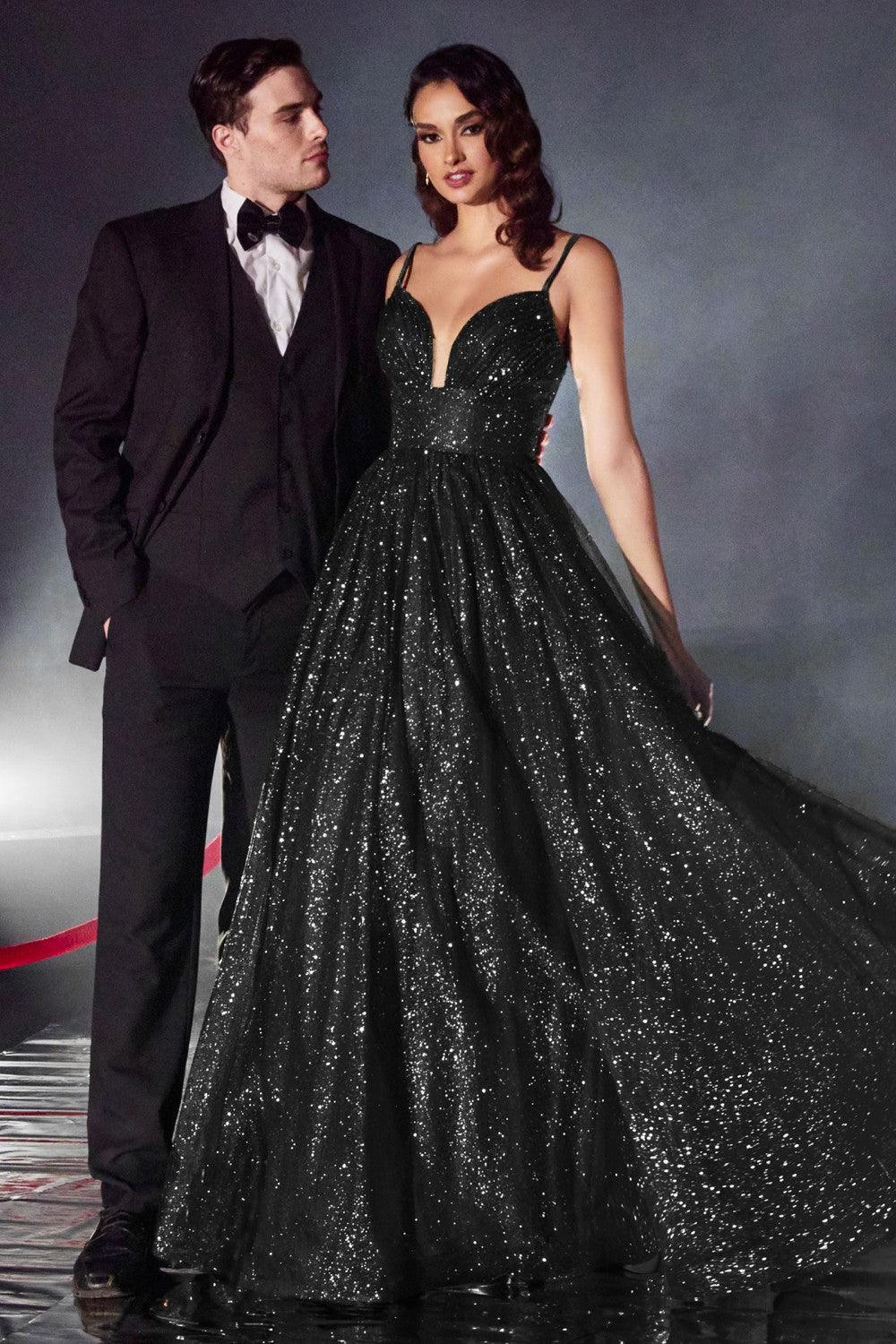 Cinderella Divine 996 Long Layered Glittered Ball Gown