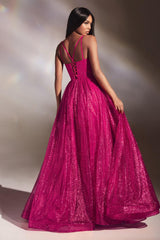 Cinderella Divine 996 Long Layered Glittered Ball Gown