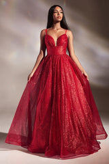 Cinderella Divine 996 Long Layered Glittered Ball Gown