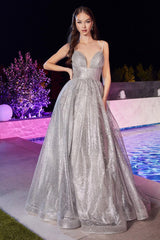Cinderella Divine 996 Long Layered Glittered Ball Gown