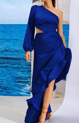 Tight/Straight Shoulder to Floor Prom Dress