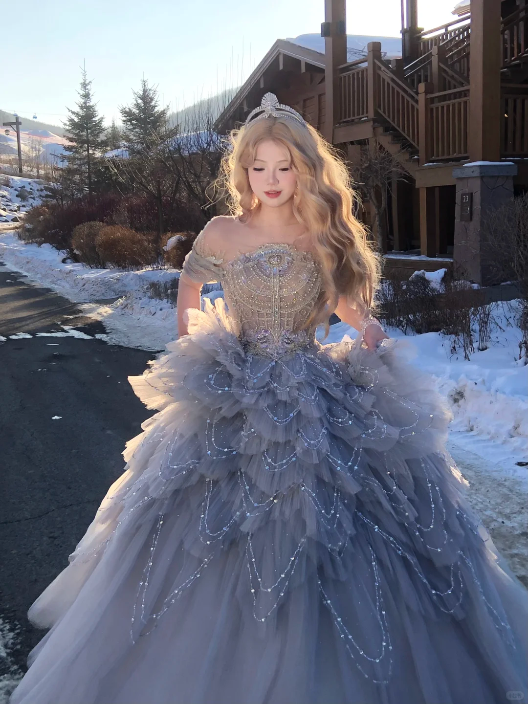 Gorgeous Glittering Sequined Beaded Off-the-shoulder Tulle Sweet 16 Quinceanera A-Line Evening Dress Ball Gown HZ1024