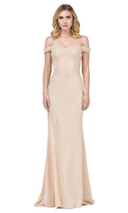 Off-the-Shoulder Mermaid Prom Dress with Train