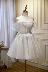 Champagne Sweetheart en dentelle en tulle robe, robe de retour en ligne