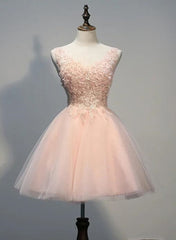 Charmante robe formelle en tulle rose perlé, belles robes de retour à la maison