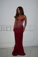 Charming Sweetheart Lace Mermaid Prom Dress Sleeveless